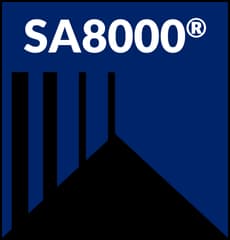SA8000 사회적 책임 인증 공식 이미지